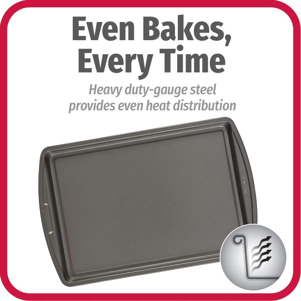 GoodCook Everyday Nonstick Carbon Steel 13” x 9” Baking Sheet Set, 3 Pack – Standard-Sized Carbon Steel Cooking Pans, Bakeware Set, Cookie Sheets for Baking, Oven Pan Set - Image 2